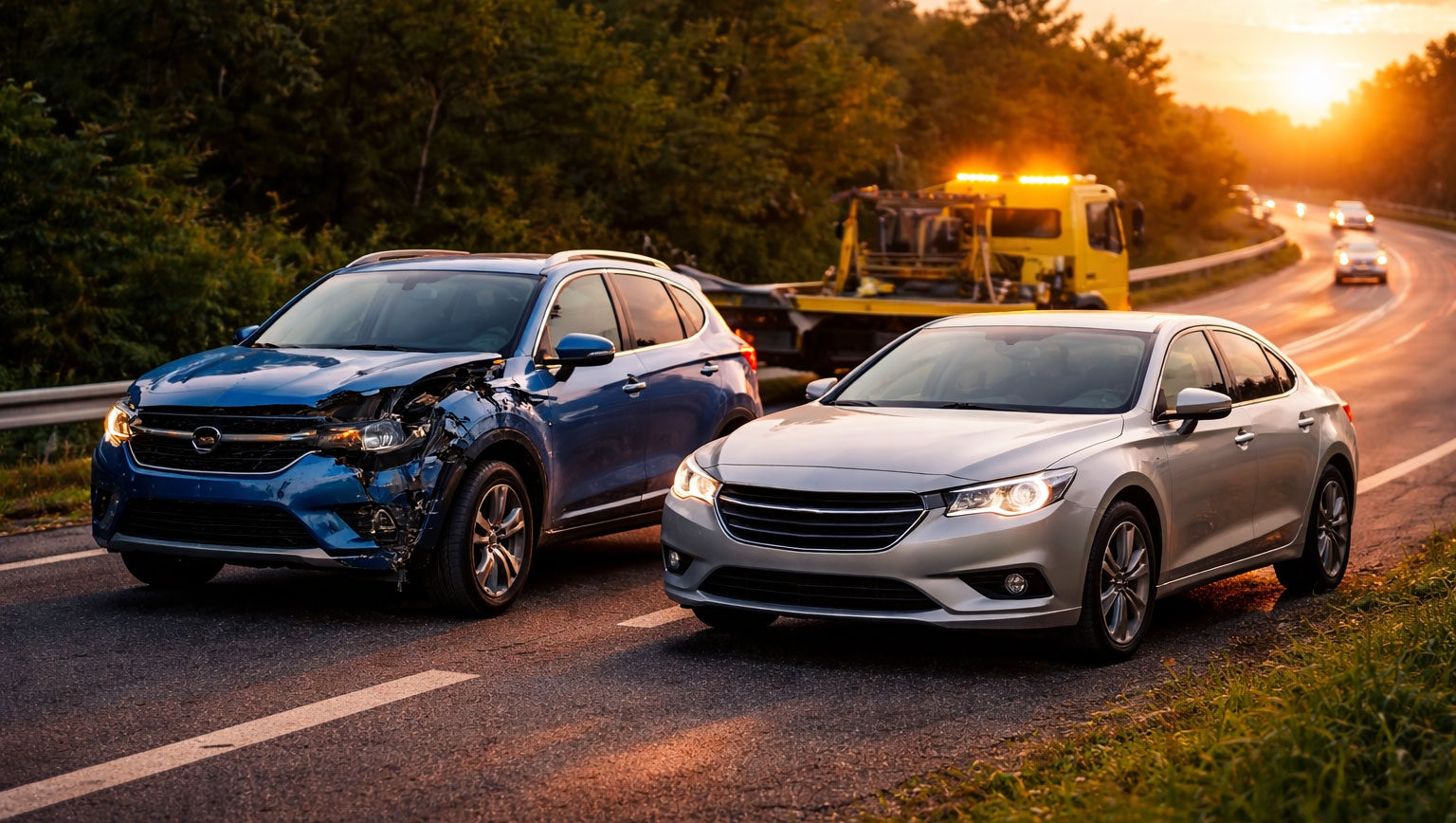 A comparable replacement vehicle ready for a driver